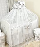 Tolle Babybett/Kinderbett Bett Betthimmel/Big 485 cm + Himmel Halter an die Krippe befestigt (grau) - 2