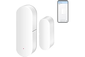 SENCKIT Sensor de ventana de puerta WiFi: sensor de contacto inteligente para seguridad del hogar, detectores inalámbricos de puerta abierta/cerrada con alerta de notificación de aplicación, compatible con
