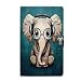 Produktbild StarryON Samsung Galaxy Tab E 9.6" T560 Hülle, PU Leder Book Style Flip Ständer Cover Niedlich Tiermuster Ganzkörper-Schutz Drop Schutz Samsung Tab E 9.6" T560(Schöner Elefant)