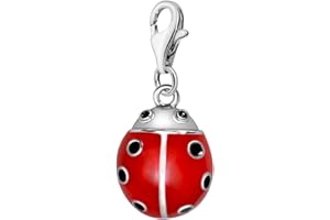 Quiges Donna Ciondolo Charm in Argento Animali Carini per Braccialetti di Charm e Bead
