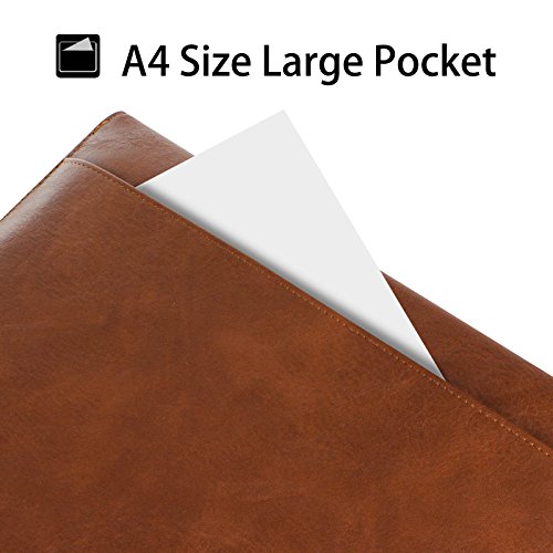 Fintie 11-12 Zoll Tasche – Kunstleder Hülle Schutzhülle Sleeve Wallet Case Aktentasche mit Karten-Slot für Microsoft Surface 2017 Neue Modell, Microsoft Surface Pro 4 / 3, Surface 3, Lenovo Yoga Book 10,1 Zoll, MacBook Air 11 / MacBook 12 Notebook Laptop Bag, Braun - 6