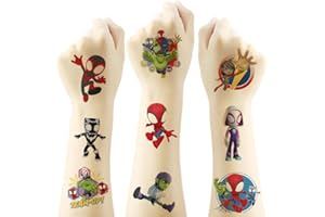 YANGSIW Amazing friendsTatouage Enfant,6 Feuilles 100+pcs de tatouages temporaires pour Enfants Garçons et Filles de Fête d'Anniversaire d'Autocollants