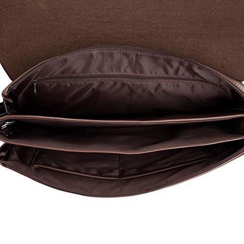 JAMMYLIZARD   JL Pro multifunktionale Leder Laptoptasche bis 14 Zoll  Dunkelbraun