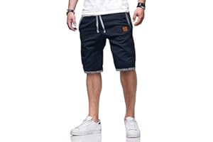 ZOXOZ Decontracté Ete Short Homme Coton avec Poche