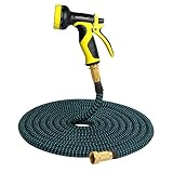 CON 9 PISTOLA FUNCIÓN AMPLIAMENTE UTILIZADO: Plano, ducha, cono, centro, aguacero, JET, lleno, ángulo, niebla. Ideal para muchos usos de riego y limpieza, como jardinería, lavado de autos, limpieza de casas, limpieza de embarcaciones, etc
