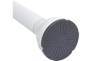 LOLYPOT Asta per Tende in Acciaio Inox 85-145CM, Asta per Tenda da Doccia Senza Forare, Asta Regolabile per Vestiti, Asta per Ripiani Senza Forature per Bagno, Camera da Letto, Finestra, Armadio, Cucina