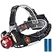 Produktbild LED Stirnlampe Wiederaufladbare 3000 Lumen- Horus Creations - 2 Batterien Enthalten 6400 Mha - IP65 Wasserdicht - Frontleuchte Für Innen Und Außen, Ausflugs Oder Notfalllampe - Mini LED Taschenlampe