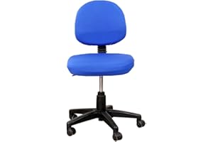 TOPINCN Office Computer Chair Covers, Split Stretchable Seat Cover Universal Split Rotating Swivel Chair Slipcover Protector 2 Piece, Office Chair Backrest Cover Rotating Chair Seat Cover (Blue)