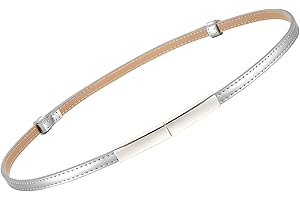 VONMELLI Cintura Donna Pelle Regolabile con Dorata Cinture Vita Alta, Elegante Cintura Donna Sottile per Vestito Cappotto Jean