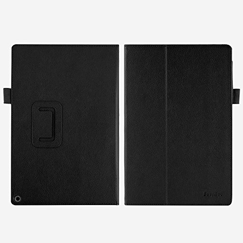 EasyAcc Schutzhülle tasche für Medion Lifetab S10366 / S10365 / S10333 / S10334 / S10345 / S10346 / P10341 / MD 99891 Flip Case Book Cover Hüllen Ledertasche lederhülle mit Standfunktion / Auto Sleep – PU Leder, Schwarz, Slim - 7