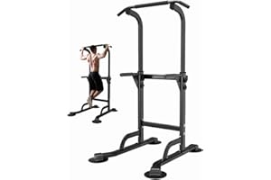 Leiblsufo Power Tower Dip Station Height Adjustable Exercise Equipment Fitness Workout Station Pull Up Bar for Home Gym