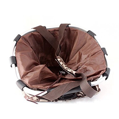 Fahrradkorb, iTECHOR Unisex Fahrradtasche Bikebasket Schultaschenkorb Einkaufskorb – 30×25.5×22cm - 5