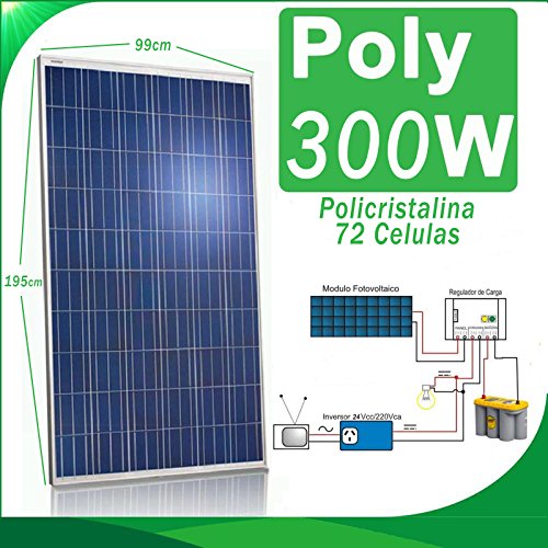 Preisvergleich Produktbild Sonnenkollektor, 300 W, 24 V, Photovoltaik, polykristallin