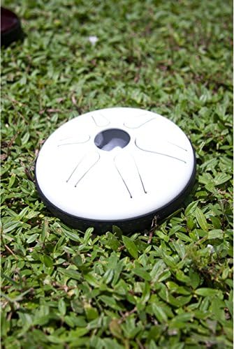 IDIOPAN BELLA 6-INCH TUNABLE STEEL TONGUE DRUM WITH PICKUP - GLOW-IN-THE-DARK WHITE