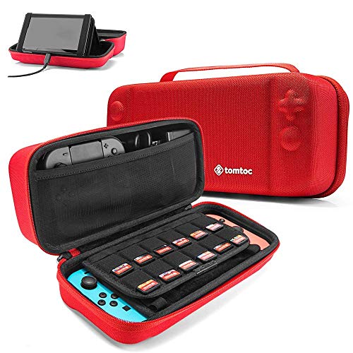 tomtoc Travel Case Tasche fr Nintendo Switch, Hartschale Reise Hlle mit Stnder Tragetasche Aufbewahrungstasche, kompatibel mit Switch Konsole, 18 Spielkarten, Netzteil, Joy Con Griff, Rot tomtoc Travel Case Tasche fr Nintendo Switch, Hartschale Reise Hlle mit Stnder Tragetasche Aufbewahrungstasche, kompatibel mit Switch Konsole, 18 Spielkarten, Netzteil, Joy Con Griff, Rot