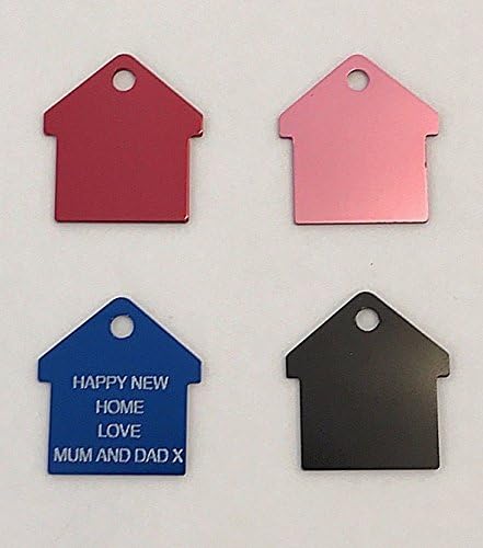 Personalised Keyring new home first house gift / house warming moving present (Blue)