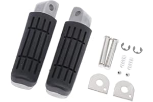 KESOTO 1 Pair Motorcycle Rear Footpegs Foot Rest Pegs for Yamaha FZ6R FJR1300 03-13 FZ6 YZFR1 XV1700 XJ6 xjr1200 xjr1300 - Black