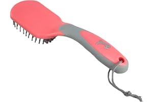 JA HORSE Spazzola per coda per criniera, spazzola per coda di cavallo, spazzola per capelli di cavalli, accessorio per la cura dei cavalli (coral rosa grigio)