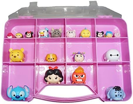 Toy Organizer Storage Box Compatible With Tsum Tsum - Holds Over 50 Figures - Pink