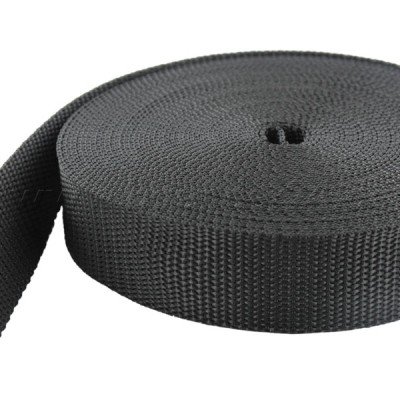 10m PP Gurtband - 10mm breit - 1,4mm stark - schwarz (UV)