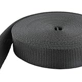 100m PP Gurtband - 50mm breit - 1,4mm stark - schwarz (UV)