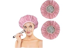 GENÉRICO Gorro Térmico para Cabello de Tratamientos Hidratación Profunda o Tintes - Gorro 2 capas - Gorro de Papel de Aluminio - Gorro de Cuidado de Doble Capa Reutilizable - Rosa - (2ud)
