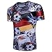 Produktbild Ba Zha Hei weltmeisterschaft 2018 trikot Herren Russland Weltmeisterschaft Männer Sommer Fußball American Flag Print Brief Kurzarm Slim Fit in T-shirt Top Bluse Print und Herren T-Shirt Fußball Print Kurzarm T-Shirt Sommer Top Bluse für WM Mode Sommer Schlank Oberteile (Schwarz, XXL)