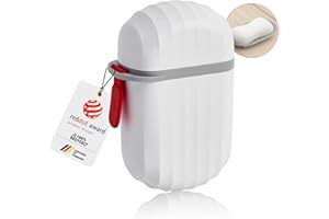 Ulepszony szczelny podróżny futerał na mydło, uchwyt na szampon, pojemnik na mydło powerland z warstwą odpływową, przenośny uchwyt na mydło w kostce do łazienki, na kemping, siłownię, motyw w czerwone