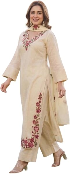 ANNI Designer Kurta Sets for Women Viscose Blend Embroidered | Kurta Palazzo…