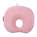 MITTAGONG Infant Headrest Prevent Flat Round Memory Foam Baby Pillow (Print Pink)