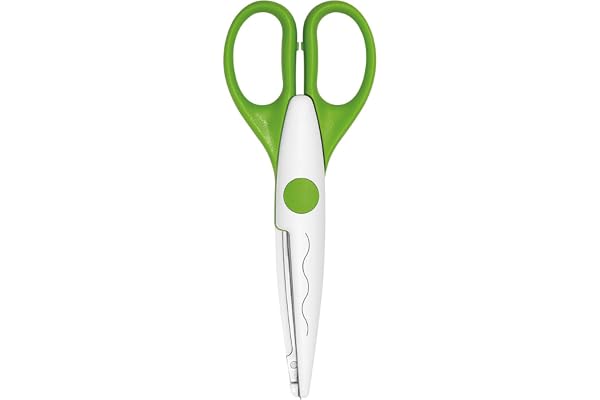Wedo 771901 Creative Motif Vague Ciseaux 16 Cm/Poignée Vert
