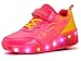 Produktbild Mr.Ang Unisex LED Licht 7 Farbe Farbwechsel Sneaker Skate Shoes Schuhe Rollen Verstellbare Schlittschuhe Skateboard Lnline Sneaker Einzelnes Rad Jungen Mädchen Kinder