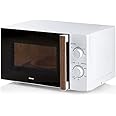 DOMO DO1057 - Forno a microonde 20 litri, 700 Watt, colore: Bianco con manico in legno