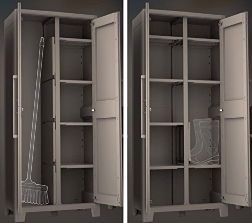 Kis Titan Water Resistant Multispace Plastic Cupboard - Garden Storage Box Outdoor Locker - Image 5