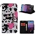 Produktbild Leder Brieftasche Hülle für Huawei P20 Pro,Shinyzone Bunt Niedlich Karikatur Tier Liebe Herz Panda Gemalt Muster Flip Ständer Handytasche,[Metall Magnetverschluss][Kartenfächer & Handschlaufe] Ganzkörper Schutzhülle für Huawei P20 Pro