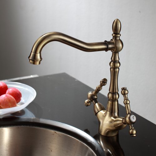 Enki traditionellen georgianischen Stil Antik Bronze Messing Küche Wasserhahn Victoria - 5