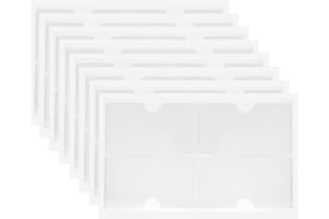 RUNXSAM 52 Pcs Porte Etiquette Adhesif, Pochettes Adhésive Transparente, Porte Carte Transparent, Porte étiquette, Pochettes de Carte Autocollantes pour Cartes de Visite, Bureau Maison, 10 x 6 cm