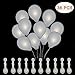 Price comparison product image Amaza 36pcs LED Light Up Balloons, 12 inch Led Balloon Lights, Ideal for Birthday Parties, Wedding Decorations (White)