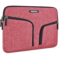 DOMISO 11-11,6 Pulgadas Funda Resistente al Agua Bolsa Protectora para Ordenador Portátil/Tablet / 11.6" MacBook Air/Microsoft Surface Pro 5, 4, 3 / ASUS/HP / Acer/MSI / Lenovo, Rojo