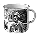 Produktbild Emaillierter Mug Becher aus Metall bourvil Louis de Funès filmt die großen Mopp Komplizen