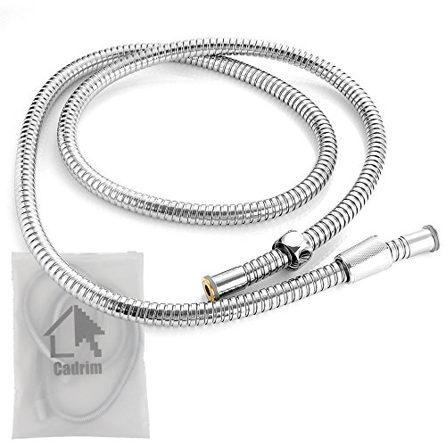 Cadrim Brauseschlauch, 1,5m Edelstahl Chrome Dusche Badewanne Schlauch Flexible Edelstahl Ersatzrohr Brauseschlauch