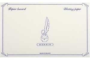 J.Herbin 25500T Löschpapier Packung (mit 10 Blatt, ideal für Kalligraphie) weiß 12x16cm