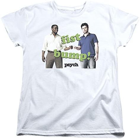Psych Bump It Womens Short Sleeve Shirt White MD