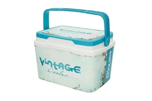 AKTIVE Glacière Rigide de Plage 5 l, Style Classique, Plastique résistant, Isolation en polyuréthane supérieure, maintient Le Froid jusqu'à 15 h, Couvercle avec Fermeture sécurisée, Design dans des