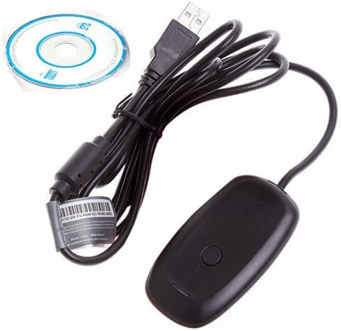 BOSSITOOLS Bositools Xbox 360 controller Wireless Gaming Receiver USB PC Adapter for XBox 360 Games Controller Wireless Consoles - Compatible with Window Win 7 Vista,Win 8 XP System-black