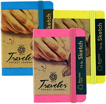 Travelers Pocket Journal 3 Pk Brights