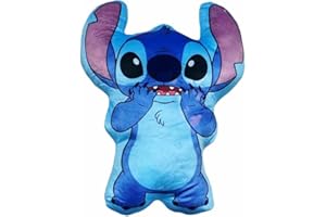 ILS I LOVE SHOPPING Cuscino 3D Shaped Sagomato peluche per Bambini in Poliestere con la Forma sagoma Personaggio (per STITCH)