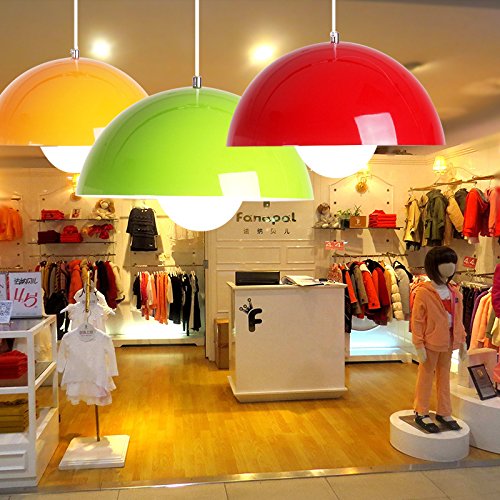 Preisvergleich Produktbild Halbkreis Aluminium-Kronleuchter kreativ Hauptbeleuchtung im nordischen Stil Restaurant Bar Wohnzimmer Schlafzimmer Arbeitszimmer einfach Gre 300-450mm , red