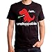 Produktbild Angebote,Neue Deals,Herren T-Shirt Dinosaurier-Cartoon i am unstoppable Runde Kragen Kurzarm T-Shirt (Schwarz, XL)