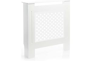 Toboli Habillage de radiateur Blanc 78 x 19 x 82 cm, Cache-radiateur en MDF, Habillage en Bois pour radiateur, Habillage élégant pour radiateur